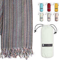 Turkish Beach Towel - Lightweight, Quick Dry, and Sand-Free with Travel Bag