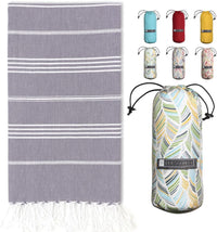 Turkish Beach Towel - Lightweight, Quick Dry, and Sand-Free with Travel Bag