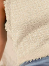 Tweed Knit Sleeveless Sweater-Tweed knit sleeveless sweater vest in oatmeal. Classic layering piece with preppy charm—pair with shirts, blouses, or wear solo for timeless chic style.-Reef Love