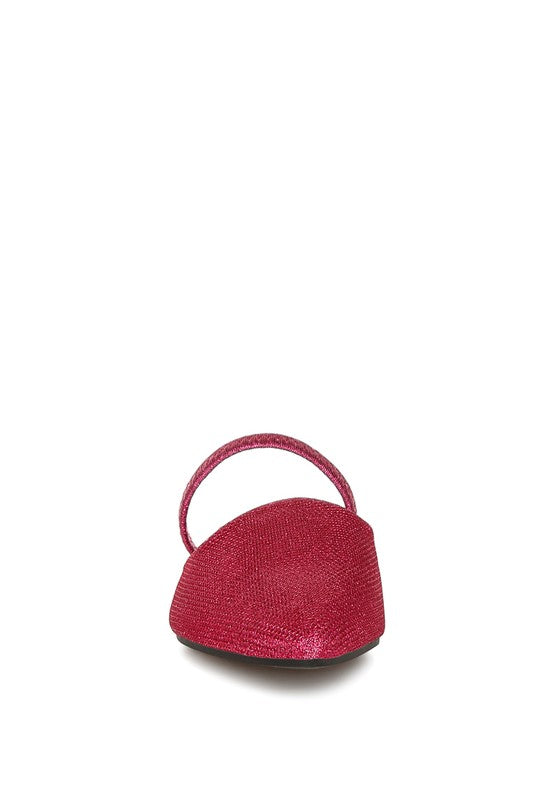 Twiggy Glitter Faux Leather Flat Mules- Boho Chic Styles by Reef Love