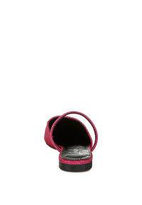 Twiggy Glitter Faux Leather Flat Mules- Boho Chic Styles by Reef Love