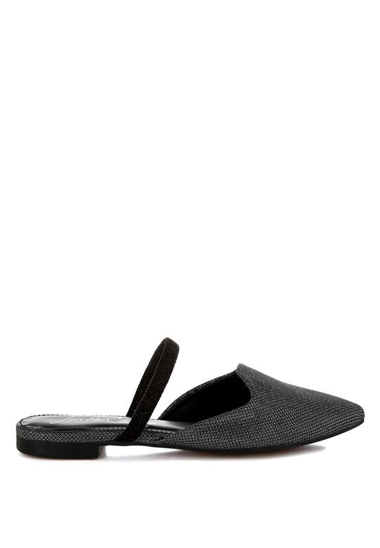 Twiggy Glitter Faux Leather Flat Mules- Boho Chic Styles by Reef Love