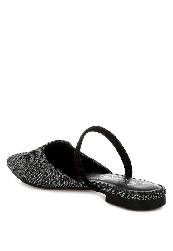 Twiggy Glitter Faux Leather Flat Mules- Boho Chic Styles by Reef Love