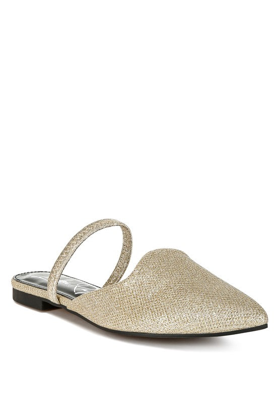 Twiggy Glitter Faux Leather Flat Mules- Boho Chic Styles by Reef Love
