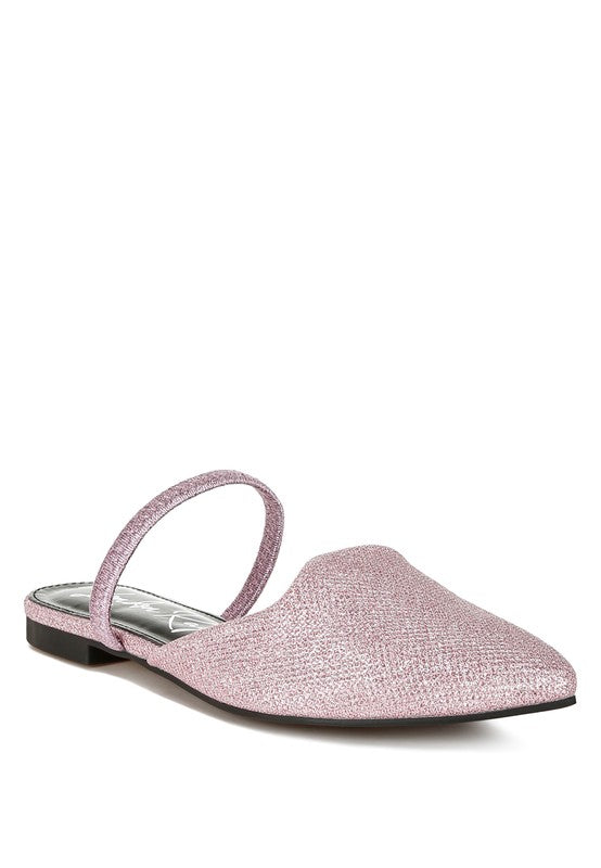 Twiggy Glitter Faux Leather Flat Mules- Boho Chic Styles by Reef Love