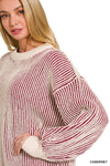 Two Tone Crewneck Sweater