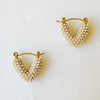 V Shape Classy Hoop Earrings 18K Gold Plated, Tarnish Resistant