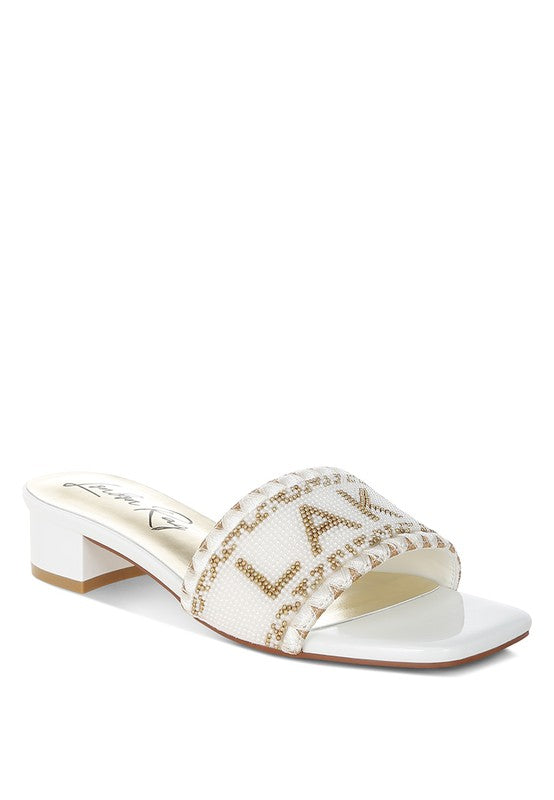 Vacay Babe Lake Como Beaded Slip-On Heel Sandals-Reef Love