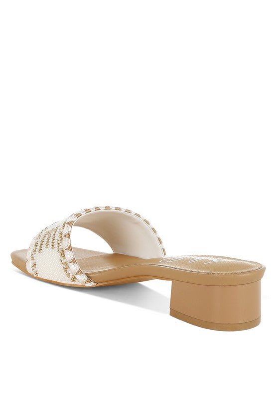 Vacay Babe Lake Como Beaded Slip-On Heel Sandals-Reef Love