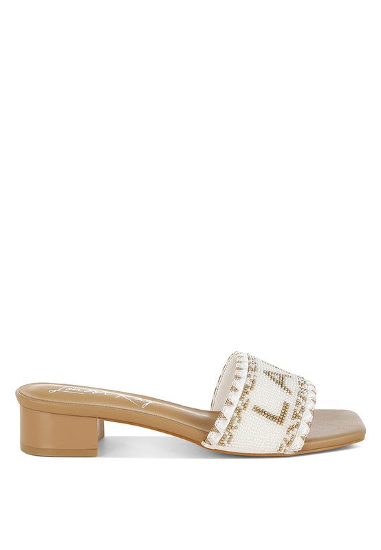 Vacay Babe Lake Como Beaded Slip-On Heel Sandals-Reef Love