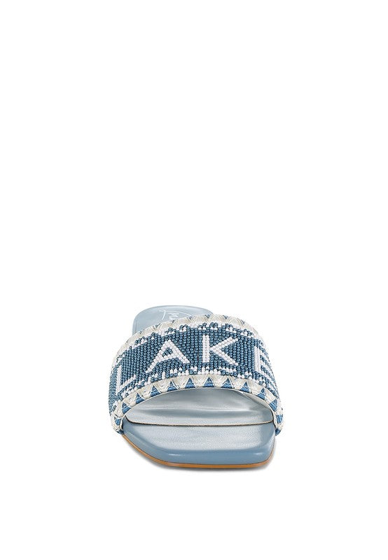 Vacay Babe Lake Como Beaded Slip-On Heel Sandals-Reef Love