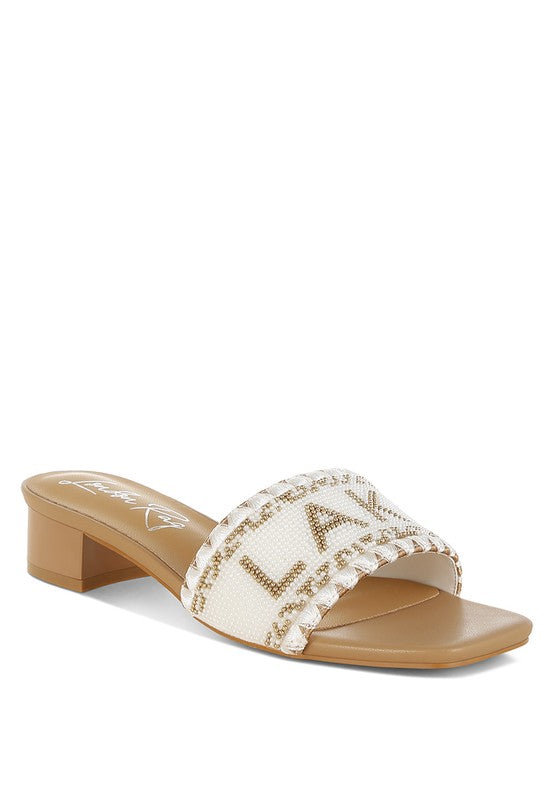 Vacay Babe Lake Como Beaded Slip-On Heel Sandals-Reef Love