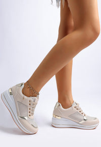 Vespera Faux Leather & Mesh Sneakers- Boho Chic Styles by Reef Love