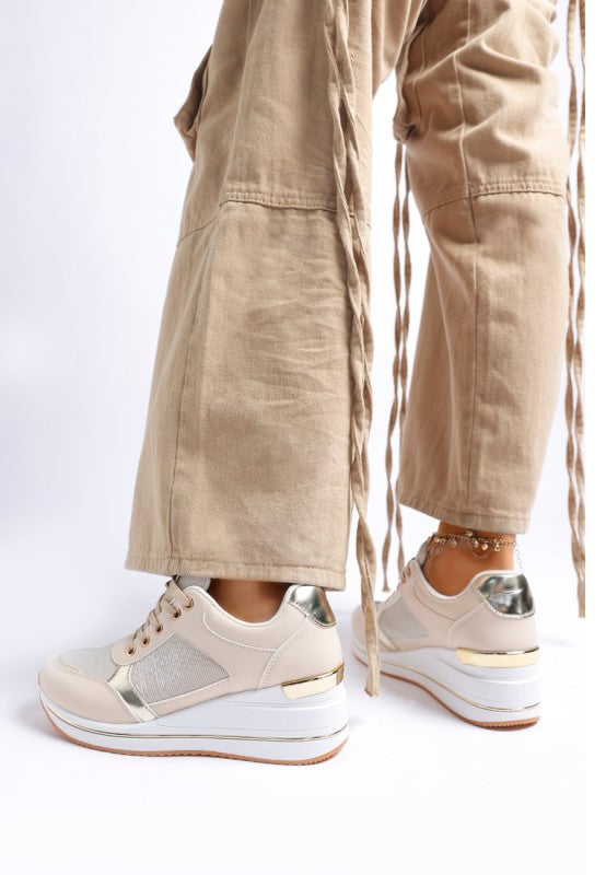 Vespera Faux Leather & Mesh Sneakers- Boho Chic Styles by Reef Love