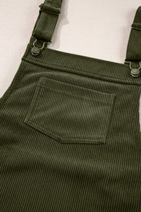 Vineyard Corduroy Front Pockets Overall Mini Dress