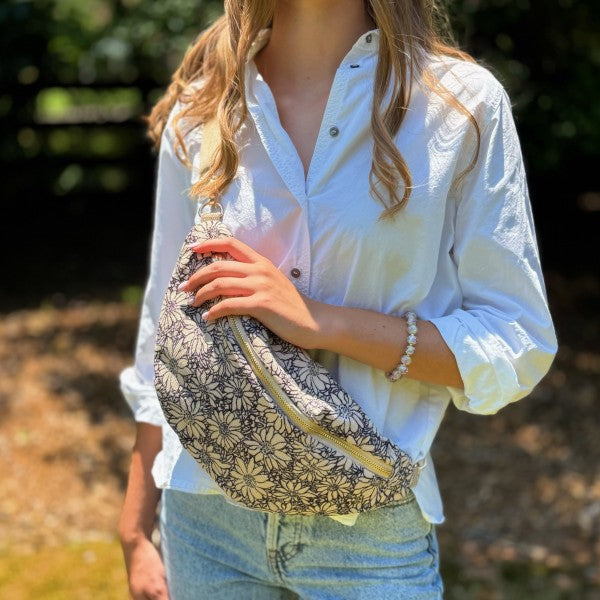 Vintage Floral Sling Crossbody Bag