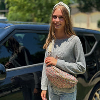 Vintage Floral Sling Crossbody Bag