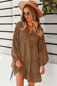 Woman wearing Polka Dot Tunic Dress-Bring playful charm to your wardrobe with this Polka Dot Tunic Dress. Designed for comfort and effortless style. Crafted from breathable, lightweight fabric.