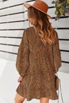 Woman wearing Polka Dot Tunic Dress-Bring playful charm to your wardrobe with this Polka Dot Tunic Dress. Designed for comfort and effortless style. Crafted from breathable, lightweight fabric.