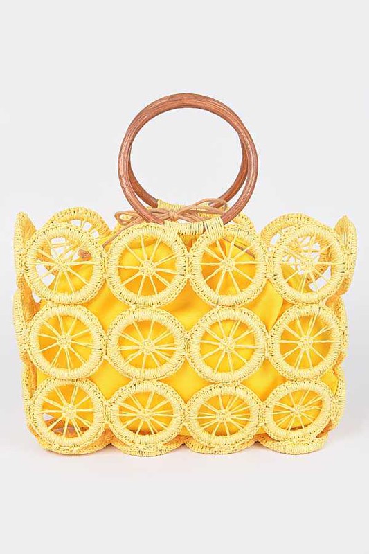 Weaved Straw Summer Bag-Reef Love