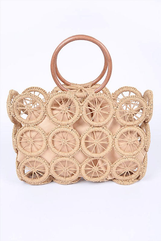 Weaved Straw Summer Bag-Reef Love