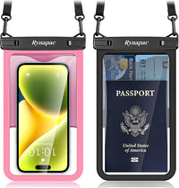 Waterproof Phone Pouch 2-Pack, IPX8 Certified Protection for Beach & Travel