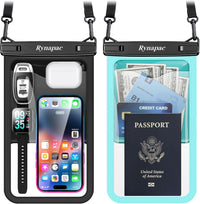 Waterproof Phone Pouch 2-Pack, IPX8 Certified Protection for Beach & Travel