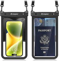 Waterproof Phone Pouch 2-Pack, IPX8 Certified Protection for Beach & Travel