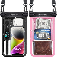 Waterproof Phone Pouch 2-Pack, IPX8 Certified Protection for Beach & Travel