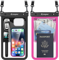 Waterproof Phone Pouch 2-Pack, IPX8 Certified Protection for Beach & Travel
