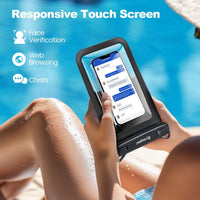 Waterproof Phone Pouch 2-Pack, IPX8 Certified Protection for Beach & Travel