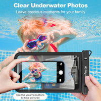 Waterproof Phone Pouch 2-Pack, IPX8 Certified Protection for Beach & Travel