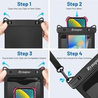 Waterproof Phone Pouch 2-Pack, IPX8 Certified Protection for Beach & Travel