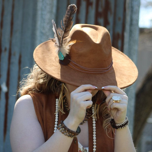 White Turquoise Slab on Hammered Gold Ring Base- Boho Chic Styles by Reef Love