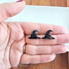 Shop Witch Hat Studs - Black-Add Halloween flair with these black witch hat stud earrings. Lightweight acrylic with hypoallergenic posts—perfect for spooky style and year-round witchy vibes.-available at Reef Love online boho-chic boutique