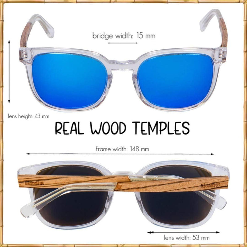 Woodies Clear Acetate Frame + Colored TAC Lens Sunglasses-Unisex Sunglasses-Reef Love