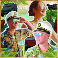 Woodies Clear Acetate Frame + Colored TAC Lens Sunglasses-Unisex Sunglasses-Reef Love