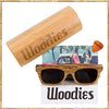 Woodies Polarized All-Wood Zebra Wood Sunglasses for Men and Women | Dark Lenses and Real Wooden Frame | 100% UVA/UVB Ray Protection