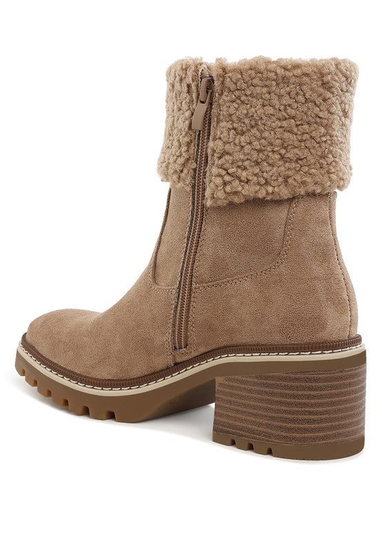 Woolly Faux Fur & Embroidery Detail Boots- Boho Chic Styles by Reef Love