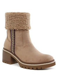 Woolly Faux Fur & Embroidery Detail Boots- Boho Chic Styles by Reef Love