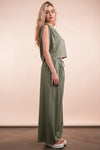 Women's Olive Green woven top and pants set is a versatile and chic outfit option that offers a coordinated and put-together look.