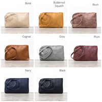 Wristlet Clutch-Chic vegan leather wristlet clutch with O-ring handle, zipper closure, and inner pockets. Perfect for everyday, travel, and date night looks.-Reef Love