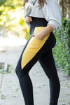 Yasmine Yellow Panel Leggings-Reef Love