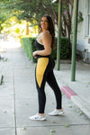 Yasmine Yellow Panel Leggings-Reef Love