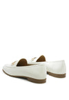 Shop Zaara Faux Suede Slip-On Loafers-Solid faux suede loafers with a classic metal buckle & low heel. Slip-on, round toe design perfect for workdays, casual outings & timeless everyday style.-available at Reef Love online boho-chic boutique