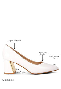 Zaila Metallic Accent Block Heel Pumps- Boho Chic Styles by Reef Love