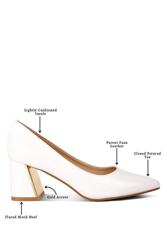 Zaila Metallic Accent Block Heel Pumps- Boho Chic Styles by Reef Love