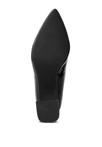 Zaila Metallic Accent Block Heel Pumps- Boho Chic Styles by Reef Love