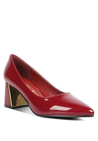 Zaila Metallic Accent Block Heel Pumps- Boho Chic Styles by Reef Love