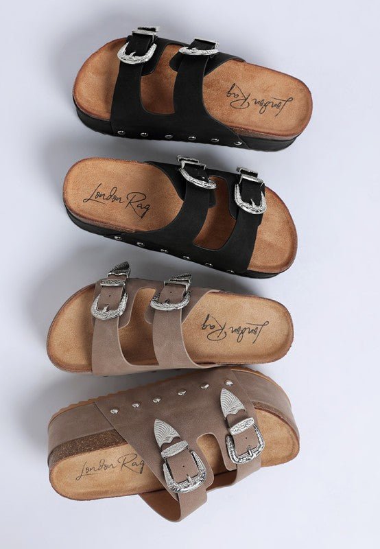 Zaphod Faux Leather Platform Slip On Sandals - Reef Love